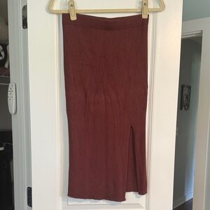 Abercrombie & Fitch Easy Ribbed Midi Skirt